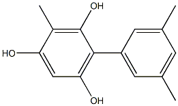 2-Methyl-4-(3,5-dimethylphenyl)benzene-1,3,5-triol 结构式