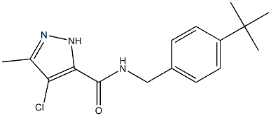 4-Chloro-5-methyl-N-(4-tert-butylbenzyl)-2H-pyrazole-3-carboxamide 结构式