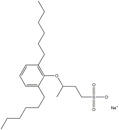 3-(2,6-Dihexylphenoxy)butane-1-sulfonic acid sodium salt 结构式