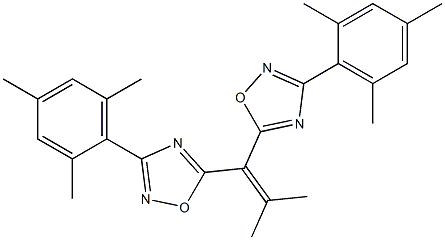 2-Methyl-1,1-bis(3-mesityl-1,2,4-oxadiazol-5-yl)-1-propene 结构式