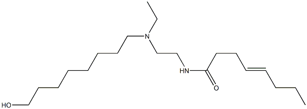 N-[2-[N-Ethyl-N-(8-hydroxyoctyl)amino]ethyl]-4-octenamide 结构式