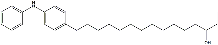 4-(13-Hydroxypentadecyl)phenylphenylamine 结构式
