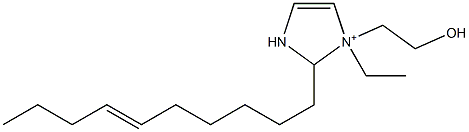 2-(6-Decenyl)-1-ethyl-1-(2-hydroxyethyl)-4-imidazoline-1-ium 结构式