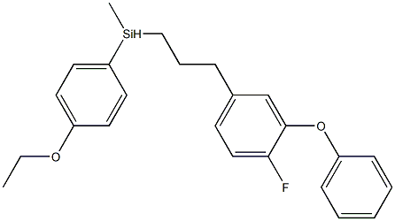 (4-Ethoxyphenyl)[3-(3-phenoxy-4-fluorophenyl)propyl](methyl)silane 结构式