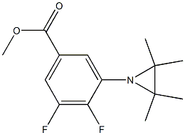 4,5-Difluoro-3-(2,2,3,3-tetramethylaziridin-1-yl)benzoic acid methyl ester 结构式