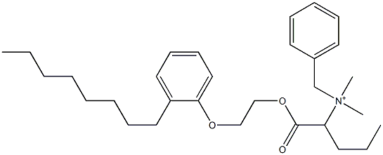 N,N-Dimethyl-N-benzyl-N-[1-[[2-(2-octylphenyloxy)ethyl]oxycarbonyl]butyl]aminium 结构式