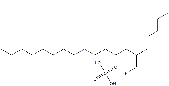 Sulfuric acid 2-hexylpentadecyl=potassium salt 结构式