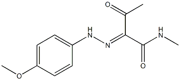 2-[2-(4-Methoxyphenyl)hydrazono]-1-(methylamino)butane-1,3-dione 结构式