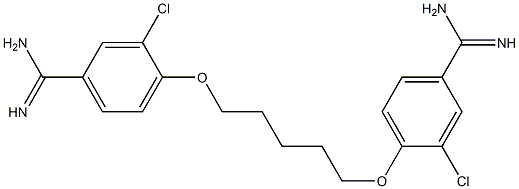 4,4'-[1,5-Pentanediylbis(oxy)]bis[3-chlorobenzamidine] 结构式