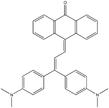10-[3,3-Bis[4-(dimethylamino)phenyl]-2-propenylidene]anthracen-9(10H)-one 结构式