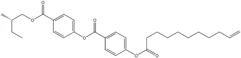 10-Undecenoic acid 4-[4-[[(S)-2-methylbutoxy]carbonyl]phenoxycarbonyl]phenyl ester 结构式