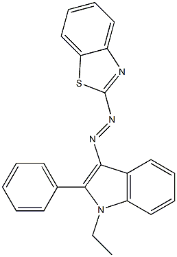 2-[(1-Ethyl-2-phenyl-1H-indol-3-yl)azo]benzothiazole 结构式