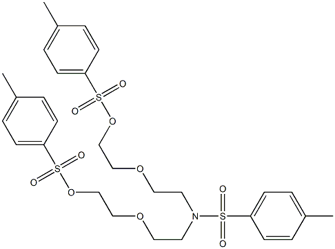 Bis(4-methylbenzenesulfonic acid)6-(4-methylphenylsulfonyl)-3,9-dioxa-6-azaundecane-1,11-diyl ester 结构式