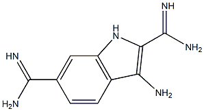 3-Amino-1H-indole-2,6-dicarboxamidine 结构式