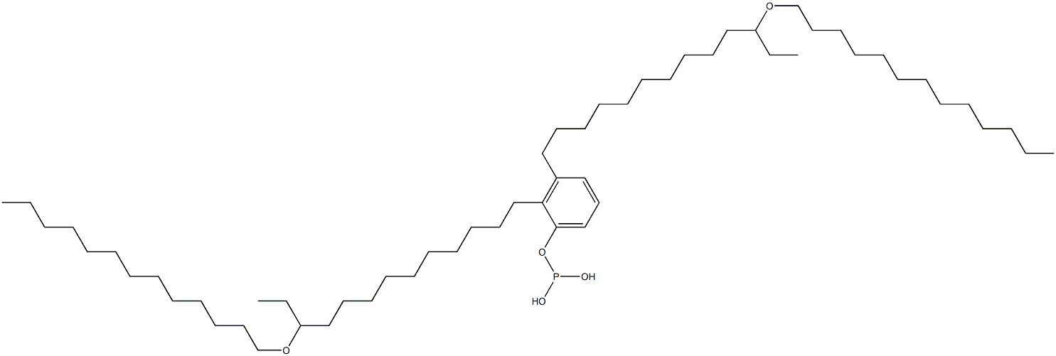 Phosphorous acid bis[11-(tridecyloxy)tridecyl]phenyl ester 结构式