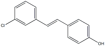 4-[(E)-2-(3-Chlorophenyl)ethenyl]phenol 结构式