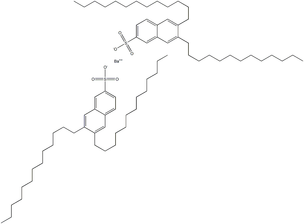 Bis(6,7-ditridecyl-2-naphthalenesulfonic acid)barium salt 结构式