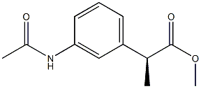 [S,(+)]-2-[m-(Acetylamino)phenyl]propionic acid methyl ester 结构式