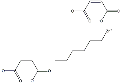 Bis(maleic acid 1-hexyl)zinc salt 结构式