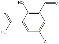 2-Hydroxy-3-formyl-5-chlorobenzoic acid 结构式