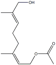 Acetic acid (2Z)-8-hydroxy-3,7-dimethyl-2,6-octadienyl ester 结构式