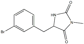 5-(m-Bromobenzyl)-3-methylhydantoin 结构式