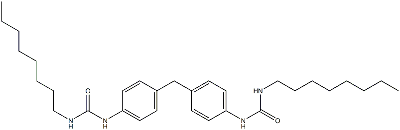 1,1'-Methylenebis(1,4-phenylene)bis(3-octylurea) 结构式