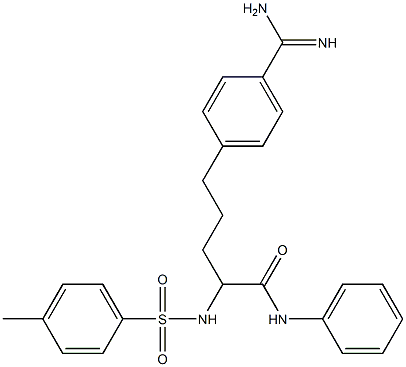 4-[4-(4-Methylphenylsulfonylamino)-5-oxo-5-(phenylamino)pentyl]benzamidine 结构式