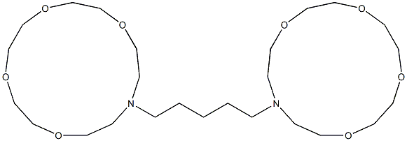 13,13'-Pentamethylenebis(1,4,7,10-tetraoxa-13-azacyclopentadecane) 结构式