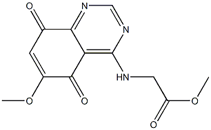 [(5,8-Dihydro-6-methoxy-5,8-dioxoquinazolin)-4-ylamino]acetic acid methyl ester 结构式