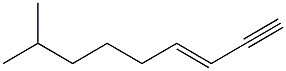 (E)-8-Methyl-3-nonen-1-yne 结构式