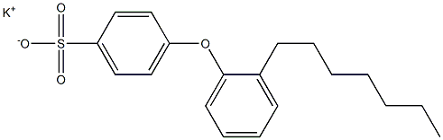 4-(2-Heptylphenoxy)benzenesulfonic acid potassium salt 结构式