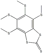 4,5,6,7-Tetrakis(methylthio)-1,3-benzodithiol-2-thione 结构式