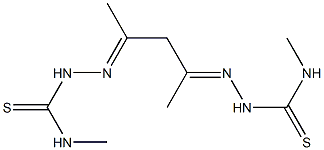 (2E,4E)-Pentane-2,4-dione bis(4-methyl thiosemicarbazone) 结构式