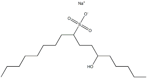 6-Hydroxyheptadecane-9-sulfonic acid sodium salt 结构式