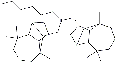 Hexylbis(3,3,7-trimethyltricyclo[5.4.0.02,9]undecan-8-ylmethyl)borane 结构式