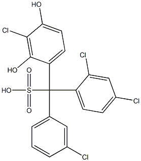 (3-Chlorophenyl)(2,4-dichlorophenyl)(3-chloro-2,4-dihydroxyphenyl)methanesulfonic acid 结构式