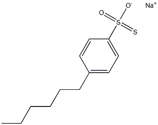 4-Hexylbenzenesulfonothioic acid sodium salt 结构式