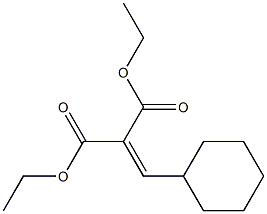 2-(Cyclohexylmethylene)malonic acid diethyl ester 结构式