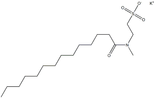 N-Tetradecanoyl-N-methyltaurine potassium salt 结构式