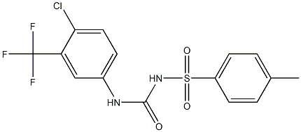 1-(4-Chloro-3-trifluoromethylphenyl)-3-(4-methylphenylsulfonyl)urea 结构式