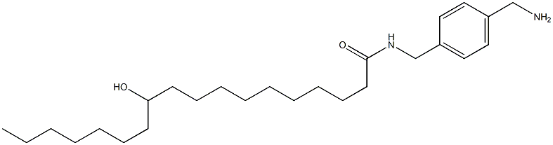 11-Hydroxy-N-(4-aminomethylbenzyl)stearamide 结构式
