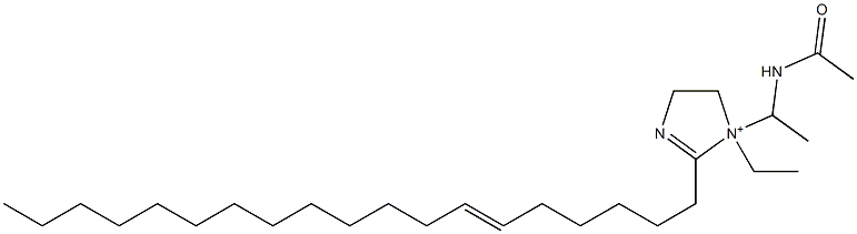 1-[1-(Acetylamino)ethyl]-1-ethyl-2-(6-nonadecenyl)-2-imidazoline-1-ium 结构式