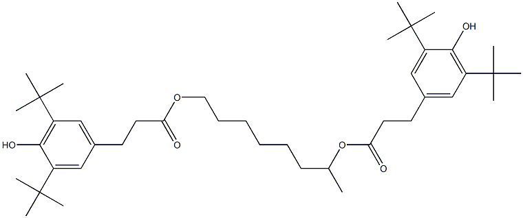 Bis[3-(3,5-di-tert-butyl-4-hydroxyphenyl)propionic acid]1,7-octanediyl ester 结构式