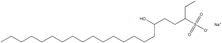 6-Hydroxydocosane-3-sulfonic acid sodium salt 结构式