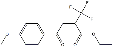 4-(4-Methoxyphenyl)-2-(trifluoromethyl)-4-oxobutanoic acid ethyl ester 结构式