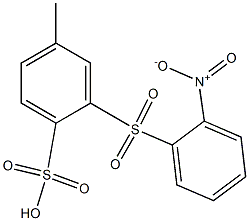 4-Methyl-2-[(2-nitrophenyl)sulfonyl]benzenesulfonic acid 结构式