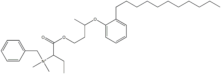 N,N-Dimethyl-N-benzyl-N-[1-[[3-(2-undecylphenyloxy)butyl]oxycarbonyl]propyl]aminium 结构式