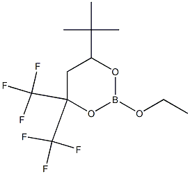 2-Ethoxy-4,4-bis(trifluoromethyl)-6-(1,1-dimethylethyl)-1,3,2-dioxaborinane 结构式