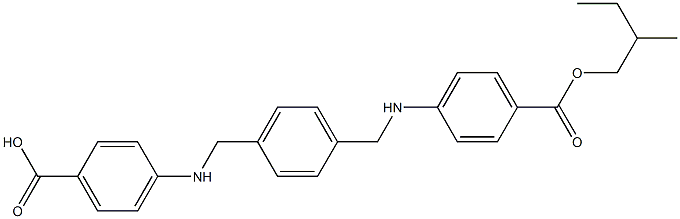 4,4'-[p-Phenylenebis(methylene)bis(imino)]bis[benzoic acid (2-methylbutyl)] ester 结构式